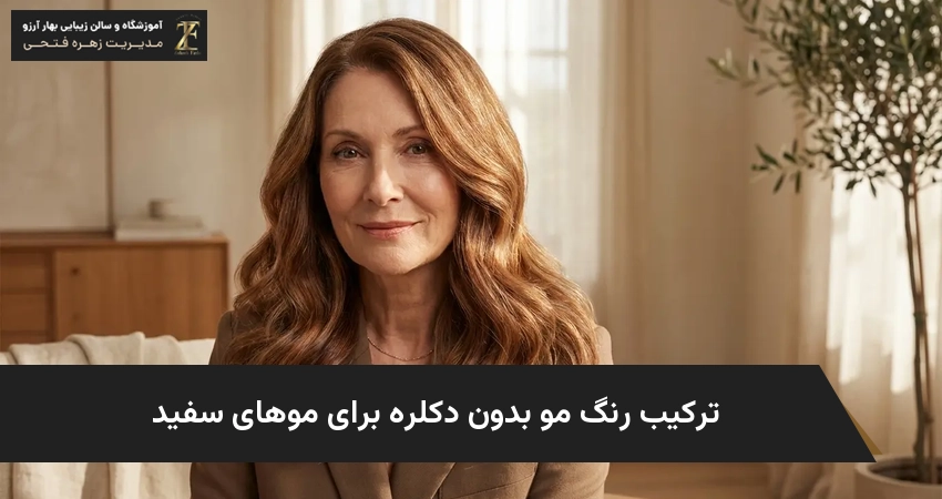 ترکیب رنگ مو بدون دکلره برای موهای سفید