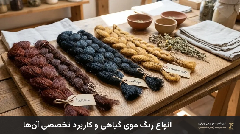 انواع رنگ موی گیاهی و کاربرد تخصصی آن‌ها