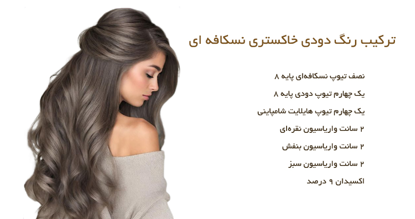 ترکیب رنگ دودی خاکستری نسکافه ای